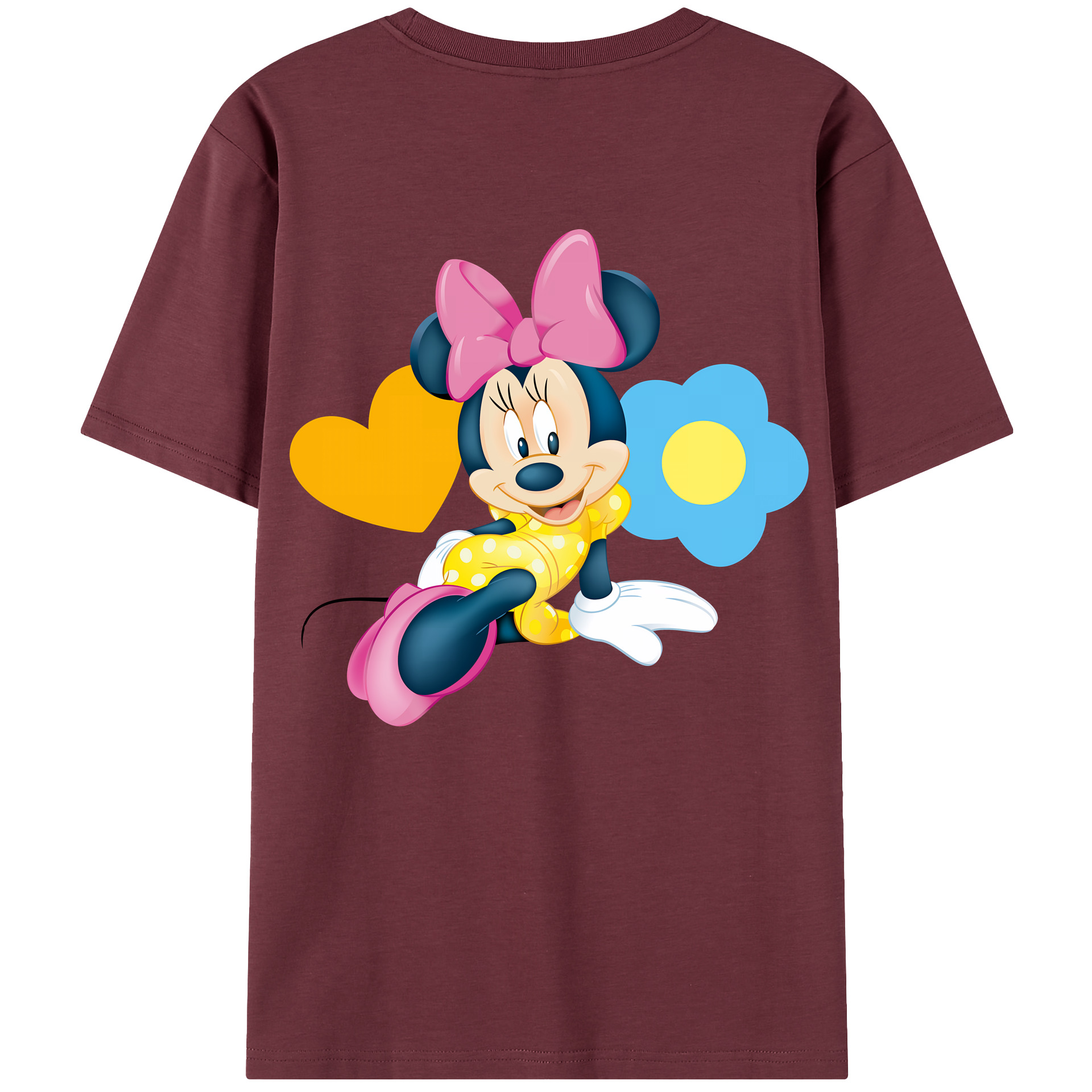 （画像用） ミッキーマウス Mickey Mouse 綿100％半袖Tシャツ（背面プリント）